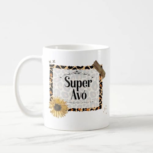 Caneca Presente Criativo para Super Vovó Natal Aniversário