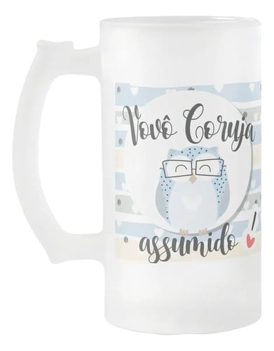 Copo Cerveja Chopp 475ml Presente Especial para Vovô Coruja - Família (Avô)