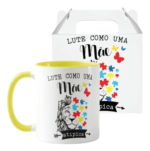 Caneca Personalizada Autismo Lute Como Uma Mãe Atípica