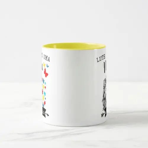 Caneca Personalizada Autismo Lute Como Uma Mãe Atípica