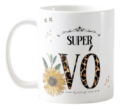 Caneca Personalizado para Super Avó Presente Dia dos Avós - Família (Avó)