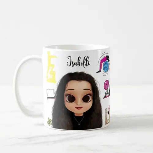 Caneca Professor Pilates Presente Personalizada Com Avatar