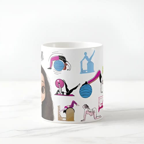 Caneca Professor Pilates Presente Personalizada Com Avatar