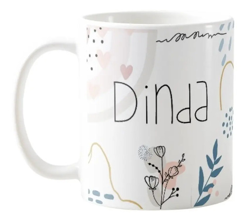 Caneca Presente Minimalista para Dinda Batismo Consagração - Batizado (Batizando(a))
