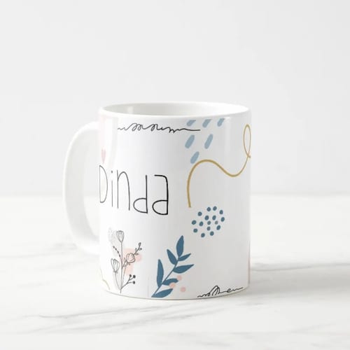 Caneca Presente Minimalista para Dinda Batismo Consagração