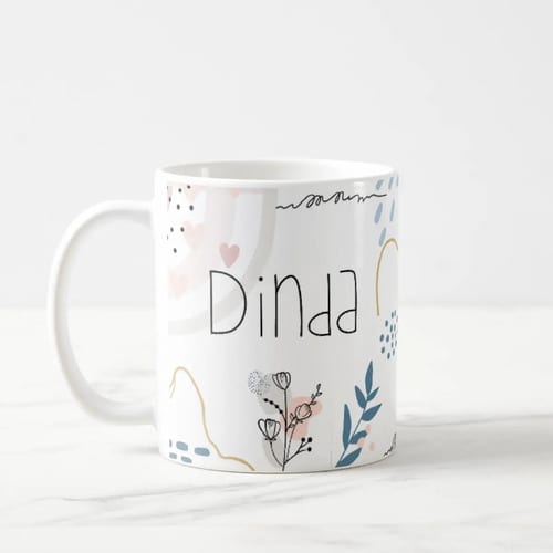 Caneca Presente Minimalista para Dinda Batismo Consagração