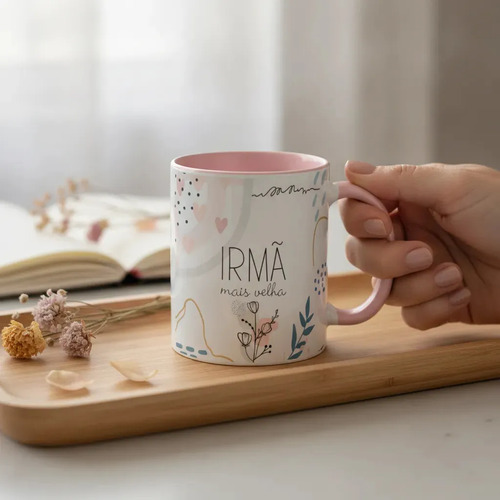 Caneca Feminina Minimalista Presente para Irmã Mais Velha