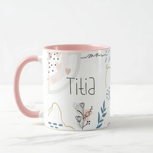 Caneca Cerâmica Lembrança Mamães Rosa-claro Mulheres Família Dia Das Mães Tia