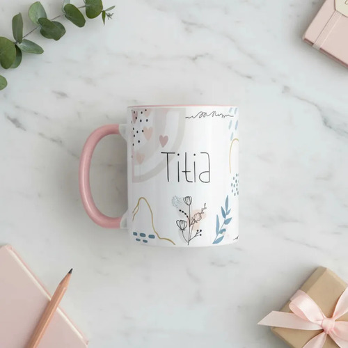 Caneca Cerâmica Lembrança Mamães Rosa-claro Mulheres Família Dia Das Mães Tia