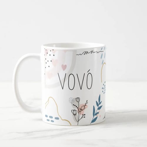 Caneca Avó Presente Personalizado Pronta Entrega Vovó Elegante