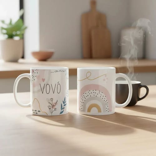 Caneca Avó Presente Personalizado Pronta Entrega Vovó Elegante