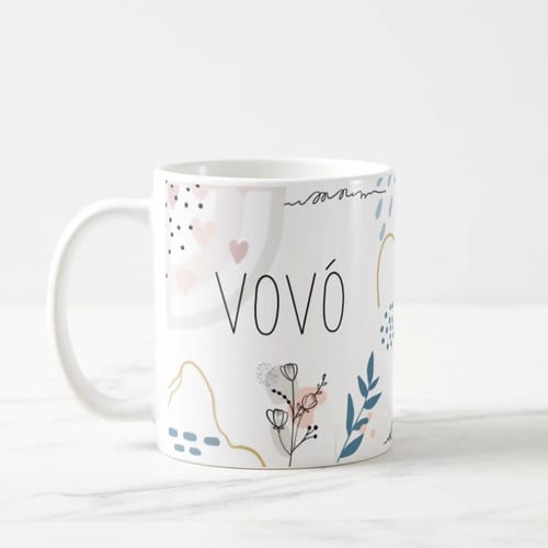 Caneca Avó Presente Personalizado Pronta Entrega Vovó Elegante