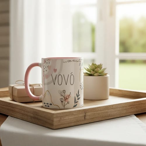 Caneca Feminina Minimalista Presente para Melhor Vovó