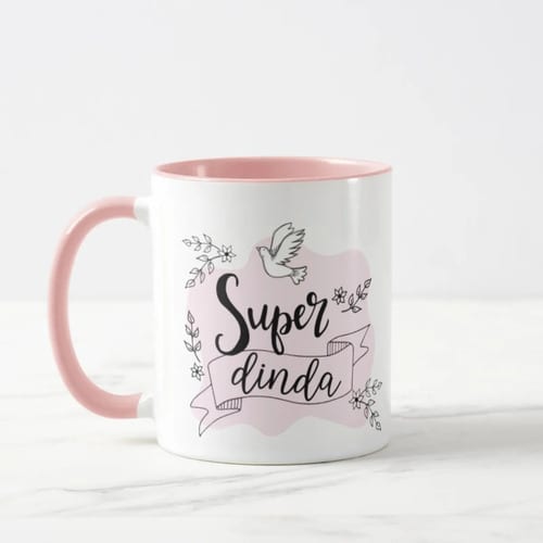 Caneca Personalizada Presente Criativo Madrinha Super Dinda