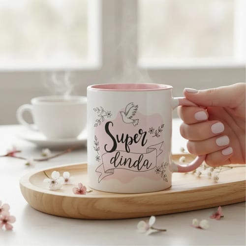 Caneca Personalizada Presente Criativo Madrinha Super Dinda