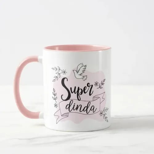 Caneca Personalizada Presente Criativo Madrinha Super Dinda