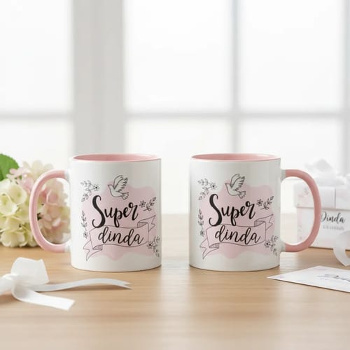 Caneca Personalizada Presente Criativo Madrinha Super Dinda