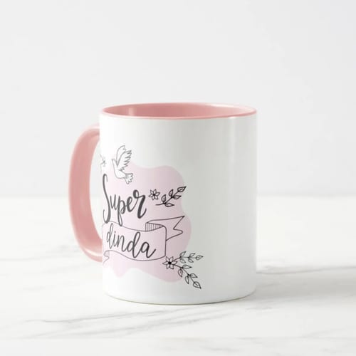 Caneca Personalizada Presente Criativo Madrinha Super Dinda