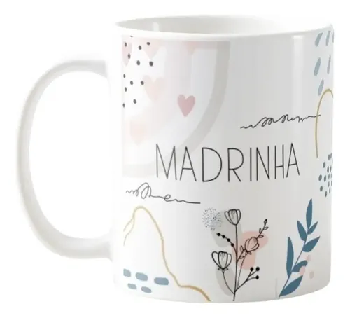 Caneca Presente Moderno Minimalista Madrinha Especial