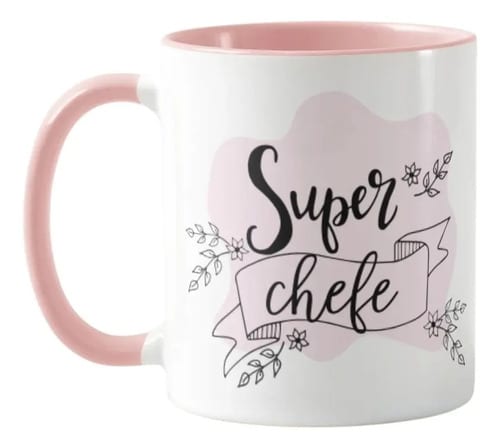 Caneca Feminina Presente Criativo Especial para Super Chefe - Profissões (Cozinheiro(a))