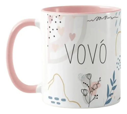 Caneca Feminina Minimalista Presente Especial para Vovó - Família (Avó/Avô)