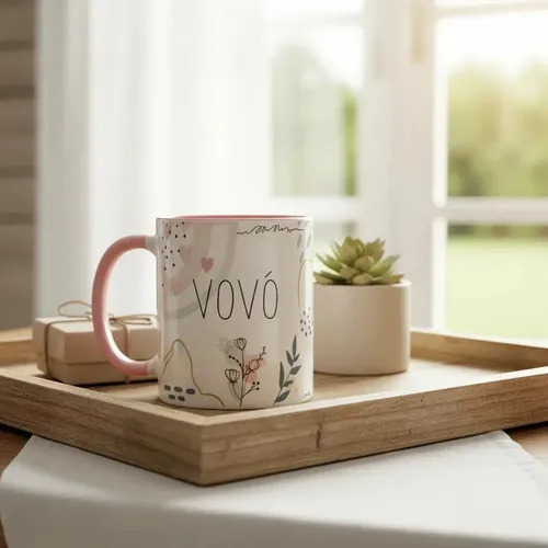 Caneca Feminina Minimalista Presente Especial para Vovó - Família (Avó/Avô)