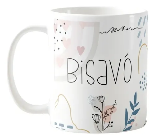Caneca Minimalista Personalizada Bisavó Presente para Bisa - Família (Avó/Avô)