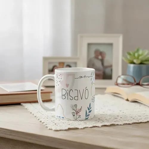 Caneca Minimalista Personalizada Bisavó Presente para Bisa