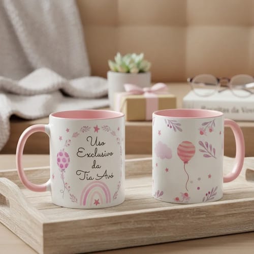 Caneca Feminina Presente Criativo Especial para Tia Avó - Família (Avó/Avô)