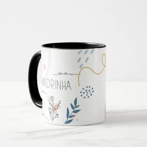 Caneca Lembrança Madrinha Batizado Crisma Casamento