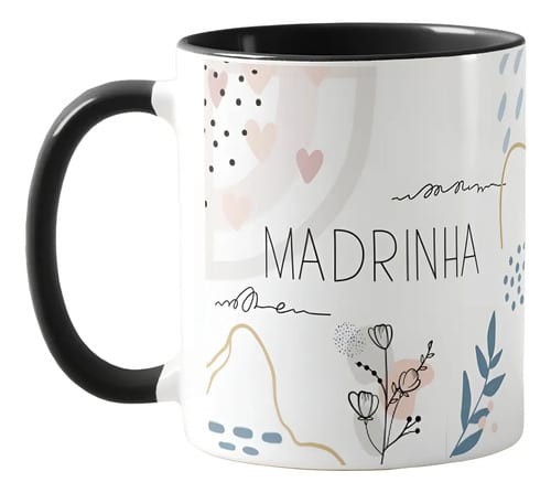 Caneca Lembrança Madrinha Batizado Crisma Casamento - Casamento (Madrinhas)