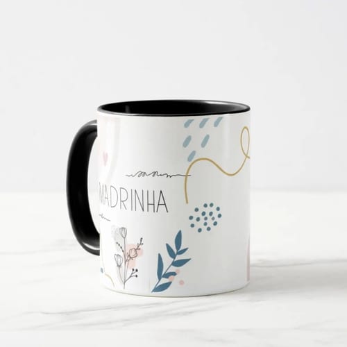 Caneca Lembrança Madrinha Batizado Crisma Casamento