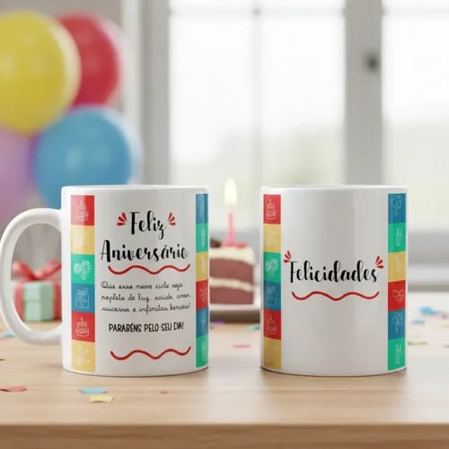 Caneca Presente de Aniversário Criativo para Amigos - Outros (Aniversário)