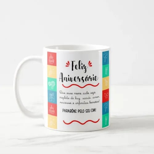 Caneca Presente de Aniversário Criativo para Amigos