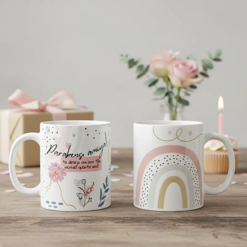 Caneca Personalizada Amiga Presente Aniversário - Outros (Aniversário)