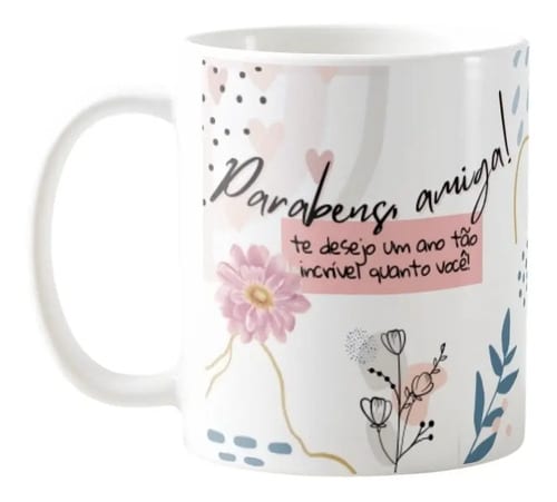 Caneca Personalizada Amiga Presente Aniversário - Outros (Aniversário)