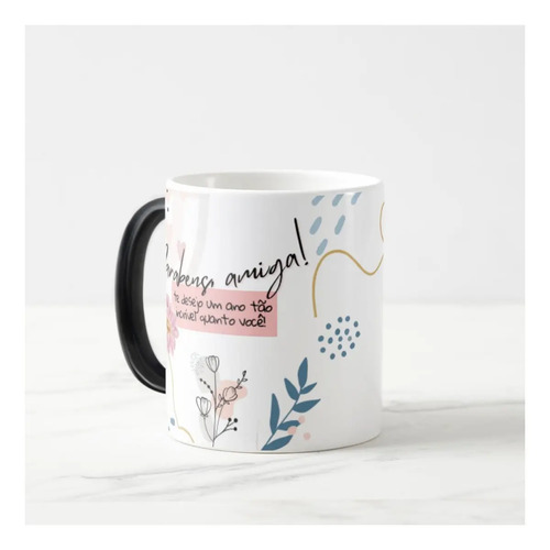 Caneca Mágica Presente Divertido de Aniversário para Amiga