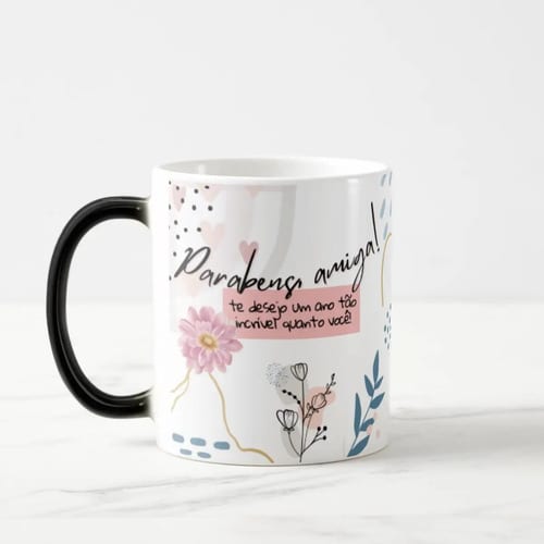Caneca Mágica Presente Divertido de Aniversário para Amiga