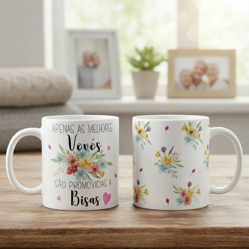 Caneca Bisavó Xicara 325ml Personalizada Bisas Presente Avós - Família (Avó/Avô)