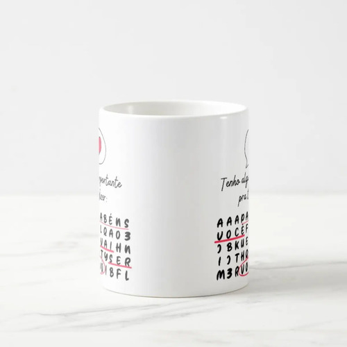 Caneca Presente Caça Palavras Surpresa Revelar Gravidez Vovó