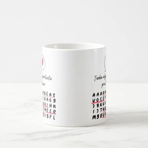 Caneca Presente Caça Palavras Surpresa Revelar Gravidez Vovó
