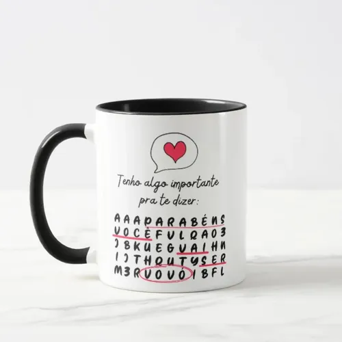 Caneca Presente Revelação de Gravidez Criativa para Vovó