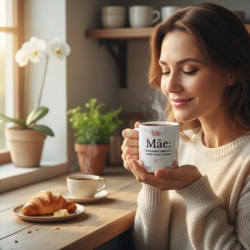 Caneca Personalizada Presente Especial e Criativo para a Mãe