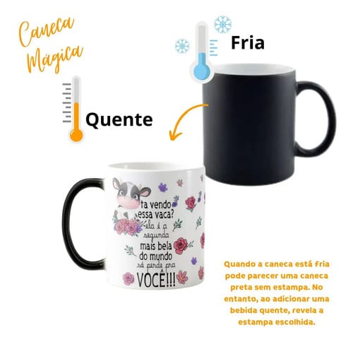 Caneca Mágica Presente Criativo Especial para Amiga Vaca