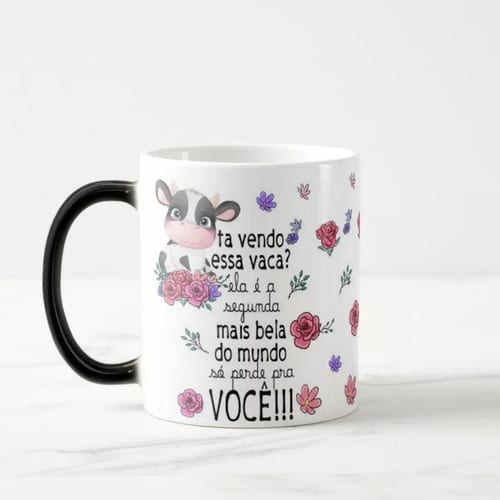 Caneca Mágica Presente Criativo Especial para Amiga Vaca