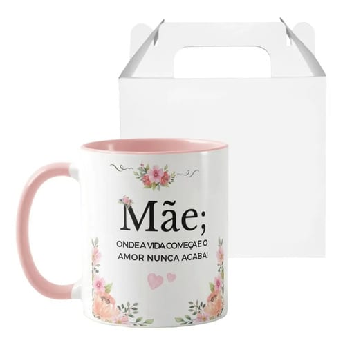 Caneca Feminina Delicada Presente Especial para Mãe - Família (Mãe)