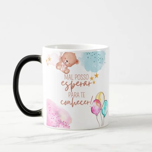 Caneca Mágica Presente Revelação de Gravidez Criativa