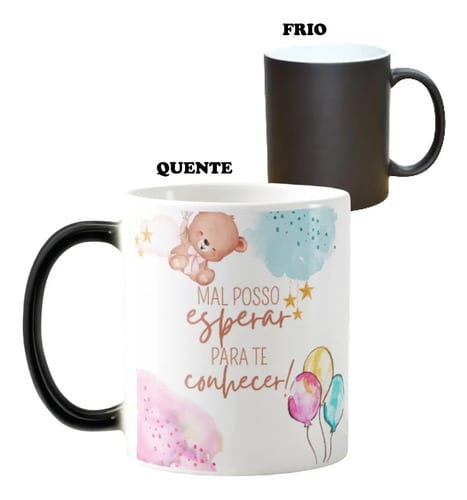 Caneca Mágica Presente Revelação de Gravidez Criativa