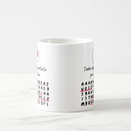 Caneca Caça Palavras Surpresa para Contar Gravidez Vovô