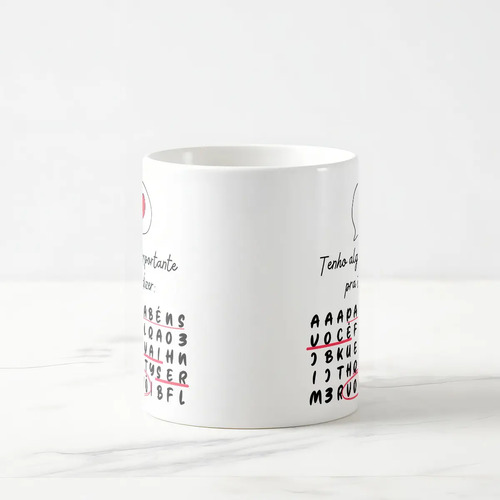 Caneca Caça Palavras Surpresa para Contar Gravidez Vovô